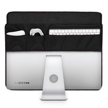 컴퓨터 본체 정소 21 인치/27 인치 가정용 PC 데스크탑 모니터 먼지 커버 소프트 디스플레이 Imac 용 방진 보호기, 검은색