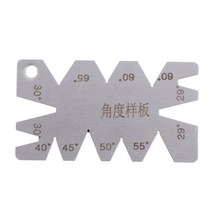 1PC 스테인레스 스틸 가공 스레드 절단 각도 아크 모델 각도 측정 도구 나사 절단 게이지, 보여진 바와 같이