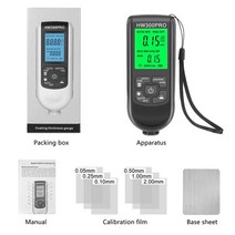 자동 두께 게이지 디지털 코팅 자동차 ​​페인트 테스터 0.1micron0-2000um 자동차 페인트 필름 두께 테스터 측정, 검은색
