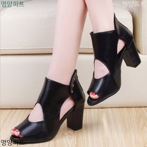 명양피프 여성 여름 샌들 하이힐 7cm 토오픈 썸머부츠 40대 220 샌달 m3216