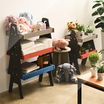 런메이크 층층이 수납선반 12종-다용도 정리함 수납함, B라인 02. 블랙+라이트그레이 L