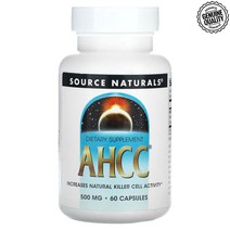 소스내추럴스 AHCC 500mg 60캡슐 슈퍼푸드 이뮨 버섯 균사체