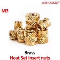 열 프레스기 소형 평판 프레스 인쇄기 프린팅 열전사 100pcs 열 세트 인서트 너트 암나사 황동 널링 인서트 너트 포함 부품 3d 인쇄 m3용 구멍에 끼워 맞춤, m3 x d4.6 x l5.5
