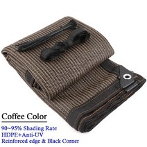 휀스 울타리 펜스 담장 망 안전 두꺼운 안티 uv hdpe 패브릭 야외 천막 태양 개인, Coffee Color, 1.5x4m