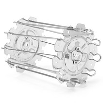 바베큐 스틸 금속 로스터 로스터 Rotisserie 꼬치 바늘 케이지 오븐 케밥 메이커 그릴, 하나, 은, 1개