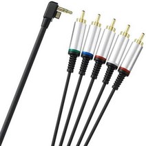 리드 와이어 AV TV 비디오 어댑터 컴포넌트 케이블 코드 PSP 2000 3000 PSP2 PSP3 용, 검정