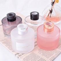 [캔들이케아] 120ml 심플 원형 디퓨저용기(캡포함), 투톤블랙용기/로즈골드캡