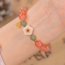 앤썸 딸기 수정 복숭아꽃 행운 애정운 염주팔찌 AS-304