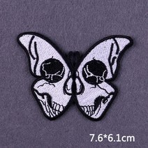 자전거 펑크패치 키트 수리 타이어주걱 Flame 해골 패치 의류 펑크 embroidered patchs for clothes iron on patch 열접착 패치 자켓 배지, pe4860ct