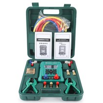 HS-370 디지털 냉매 매니폴드 압력 게이지 측정기, B세트 가정용/자동차용 범용 세트