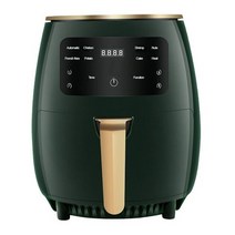 기름 없는 전기 에어 프라이어 110v 220v 4.5ltouch screen multifunction 건강 딥 프라이 오븐 토스터 뜨거운 에어 프라이어 오일 프리, 110v 녹색, 영국