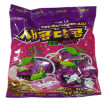 크라운 새콤달콤 포도-복숭아, 200g, 3개