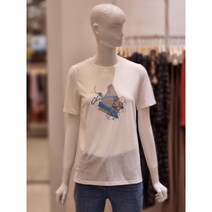 샤트렌 플라워 프린트 반팔티셔츠