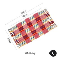 에스닉 인도풍 빈티지 테슬 러그 보헤미안 현관 주방 포인트 매트