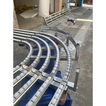 무동력 롤러 자바라 컨베이어 콘베이어 슬라이드형, 1M 구간 40cm 두꺼운 너비의 바퀴 4줄, 1개