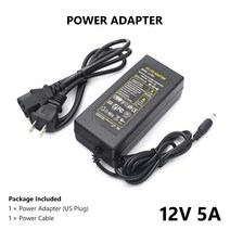 DC 12V 5A 전원 공급 장치 어댑터 미국/EU/UK/AU AC100-240V 충전기 변환기 변압기 라디오 시스템 허브 ADSL 모뎀, [05] 12V 5A, 05 12V 5A