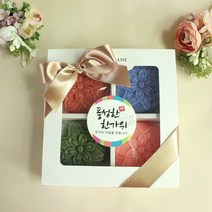 천연비누 선물세트 답례품으로 추천! 4구 명절선물, 세트B(딸기+파프리카+클로렐나+청대)(, 추석