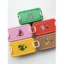 콩콩도시락 골프 간식 도시락통, 브라운