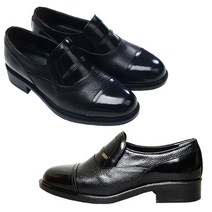 마리오탈라리코 천연소가죽 밴딩컴포트 슬립로퍼 4cm굽 남자키높이구두 정장로퍼 컴포트화