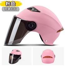 오토바이 헬멧 더블미러 이쁜 누나 추천 사계절 전동 킥보드 전기 자전거 머리보호 2종소형 바이크 원동기, 분탄섬흑장