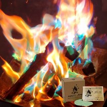 미소라인F 감성 캠핑 오로라 불멍 가루 도깨비 불 매직 파이어 무지개 불꽃, 40g, 20팩