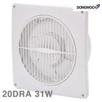 동우 자동개폐식 환풍기-자동셔터 20DRA 31W 600㎥ h 2.1kg (1EA) 환기 배기 환풍기 배풍기 산업안전 접착 윤활 냉난방품 환풍기