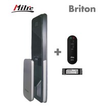밀레 푸시풀 도어락 브리튼 BT-P200S 현관도어락 번호키 디지털도어락 카드키 4개 리모컨세트