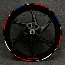 사륜바이크 오토바이 BMW 바이크 S1000XR S1000 RR 싱글 R 외부 림 스티커 휠 허브 필름 프레임 반사 데칼 타이어 장식 st에 적합, [01] three color mix