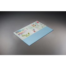 종이문화 뉴씨플레인 8절 120g(10매)15.하늘색, 18.연옥색