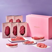 미쓰하누 1++(9) 한우선물세트 설날선물 구이모듬 꽃등심 채끝 업진살 부채살 갈비살, 시그니처 1호 프리미엄포장, 1kg