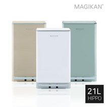 매직캔 히포 듀얼오픈 휴지통 21리터, 상세설명 참조, MH250WG(화이트)