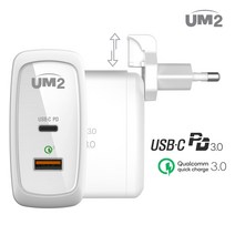 UM2 QC60PD 여행용 USB-PD 고속멀티충전기, QC60PD 블랙