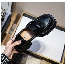 2023 봄가을 통굽 통굽 앵클 빈티지 스몰 구두 리얼 가죽 로퍼 여단화 로퍼