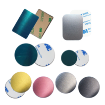 문박스 다용도 만능 철판모음 (3종) 자석 거치대 자력 철판 원형 사각 휴대폰 부착 대쉬보드, 1개, 컬러철판(2매)-핑크