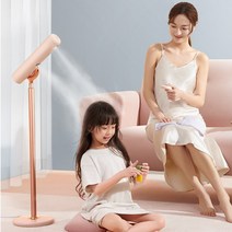 스탠드형 드라이기 스탠딩 드라이어 온도조절 리모컨 음이온+BULL돼지코, 핑크