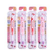 [무료배송]어린이 칫솔 묶음 피규어칫솔 캐릭터칫솔 유아칫솔 치약, 4개, 헬로키티 피규어 칫솔 2단계