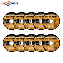 드릴연마기 Loonpon-75mm 3 인치 미니 앵글 그라인더 커팅 디스크 그라인딩 휠 블레이드 금속 대리석 유리 세라믹용 목재, [08] 10pcs, 10pcs