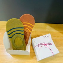 여성 스트라이프 발목 패션 예쁜 선물용 양말 선물세트