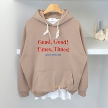 SM 기모 굿타임 자수 후드티