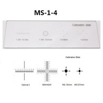 현미경 교정 스테이지 마이크로미터 유리 슬라이드 레티클 측정 눈금자 스테레오 생물 크로스 도트 스케일, MS-1-1