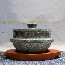 장수곱돌 돌솥 명품 국내제작 뚝배기, 1.5인용 1500x75 (mm) + 원형나무받침