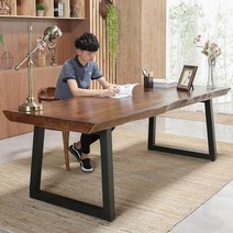 미국 로프트 단단한 나무 책상 책상 간단한 현대 데스크탑 컴퓨터 책상 책상 단단한 테이블 긴 테이블 165, 1206075 접시 5cm 기간 한정 제공(포름알
