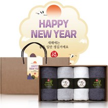 송월타올 150g x 4p 수건선물세트 설선물세트 새해선물세트 명절선물 연말선물, HAPPY 스티커, A세트