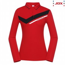 [JDX골프스포츠] [JDX] 여성 V배색 카라티셔츠_X1RFTLW55-DR