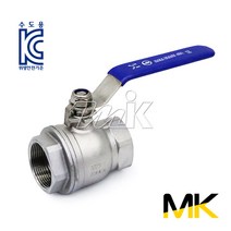 명인코리아 MK 스텐 볼밸브 일반형 2PC 풀보아 (19204), 1개