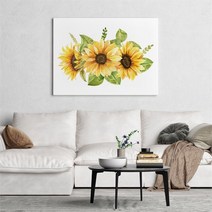 유홍아트 수채화 느낌 해바라기 그림 액자 9종 캔버스 6호 (8584795), 4번