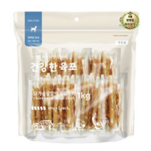 라이브잇 굿데이 강아지 건강한 육포 가슴살말이 우유스틱 1kg, 13개, 닭고기 + 우유