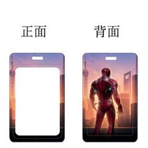 30대 남자지갑 20대 40대 50대 마블 클래식 영화 아이언 맨 pvc 카드 홀더 슈퍼 영웅 인쇄 보호 케이스 anti-lost lanyard id 카드 교수형 목 가방 선물