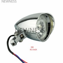 할리 호환 용품 4.5 "5.75" H4 LED 헤드 라이트 오토바이 총알 트라이 바 램프 할리 데이비슨, 02 H4 4.5 inch