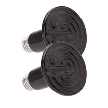 온열전구2개/갑/팩 세라믹 IR 열 발광기 전구 파충류 적외선 히터 거북이 뱀 도마뱀 애완 동물 병아리 25W/, 한개옵션1, 02 2pcs 50W